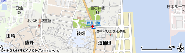 武豊川脇周辺の地図