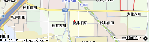 京都府京田辺市松井千原周辺の地図
