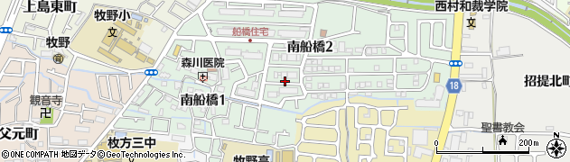大阪府枚方市南船橋周辺の地図