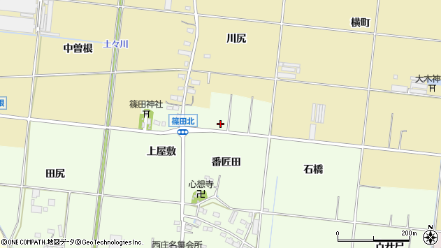 〒441-1206 愛知県豊川市篠田町の地図