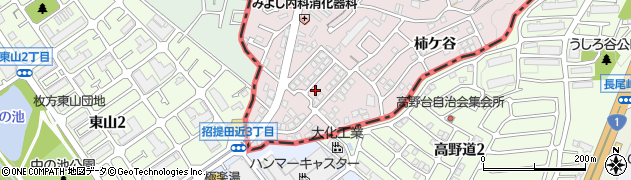 京都府八幡市八幡柿ケ谷14周辺の地図