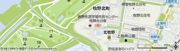 大阪府枚方市牧野北町11周辺の地図