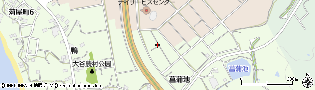 愛知県常滑市大谷菖蒲池296周辺の地図