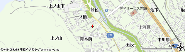 愛知県豊川市御油町一ノ橋周辺の地図