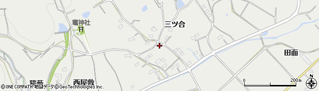愛知県新城市富岡（三ツ合）周辺の地図
