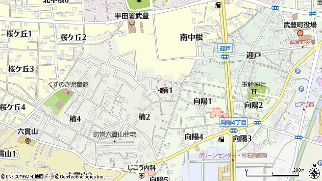 〒470-2358 愛知県知多郡武豊町楠の地図