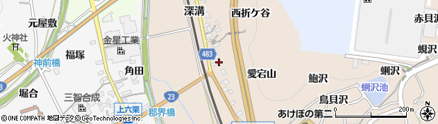愛知県額田郡幸田町深溝愛宕山20周辺の地図