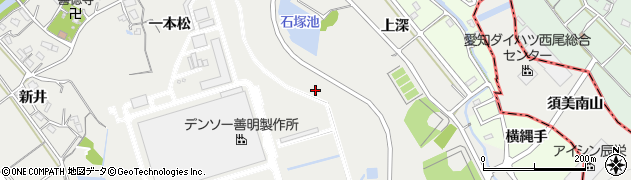 愛知県西尾市善明町（石塚）周辺の地図