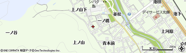 愛知県豊川市御油町（上ノ山下）周辺の地図