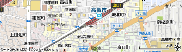 阪急高槻周辺の地図