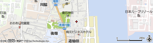 愛知県知多郡武豊町明神戸周辺の地図