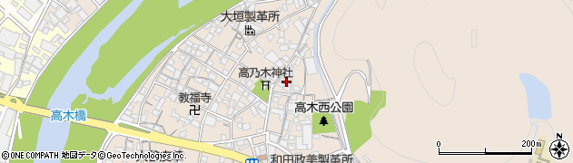 兵庫県姫路市花田町高木150周辺の地図