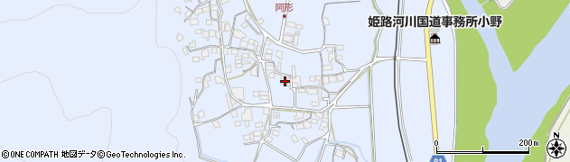 兵庫県小野市阿形町640周辺の地図