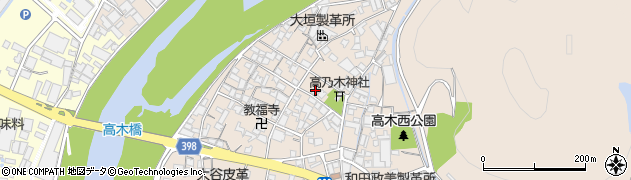 兵庫県姫路市花田町高木504周辺の地図
