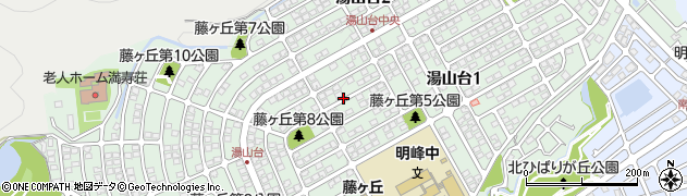 兵庫県川西市湯山台周辺の地図
