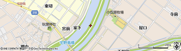愛知県西尾市花蔵寺町（古川）周辺の地図