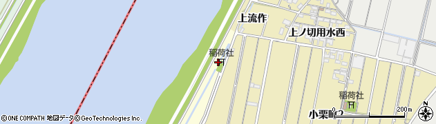 愛知県西尾市西奥田町（一番割）周辺の地図