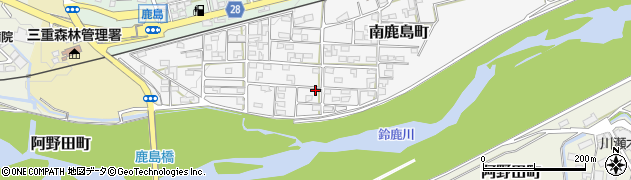 三重県亀山市南鹿島町周辺の地図