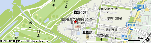 大阪府枚方市牧野北町14-33周辺の地図