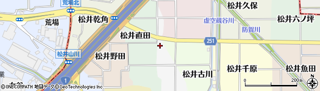 京都府京田辺市松井鐘付田周辺の地図