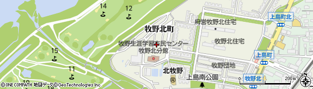 大阪府枚方市牧野北町14-17周辺の地図
