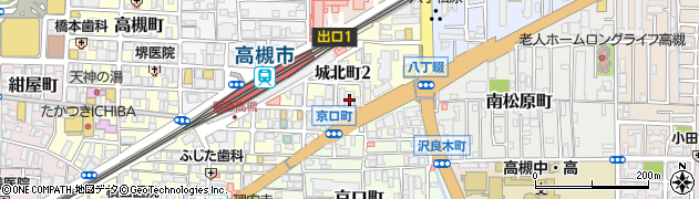 滋賀銀行阪急高槻支店周辺の地図