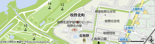 大阪府枚方市牧野北町14-8周辺の地図