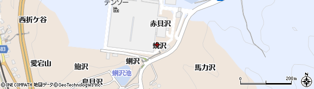 愛知県幸田町（額田郡）深溝（蜆沢）周辺の地図