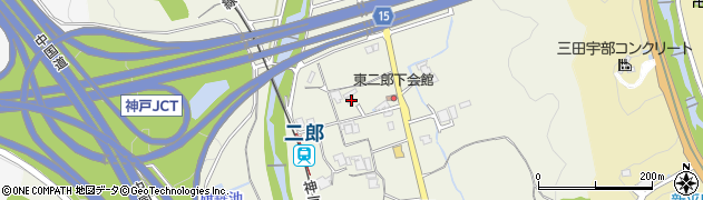 兵庫県神戸市北区有野町二郎133周辺の地図