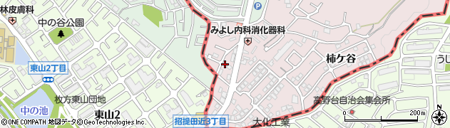 京都府八幡市八幡柿ケ谷19周辺の地図