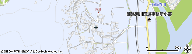 兵庫県小野市阿形町619周辺の地図