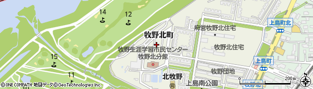 大阪府枚方市牧野北町14-20周辺の地図