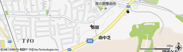 京都府城陽市寺田築留周辺の地図