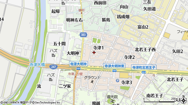 〒444-0327 愛知県西尾市寺津の地図