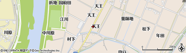 愛知県豊川市金沢町（神田畑）周辺の地図