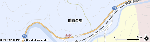 三重県亀山市関町金場周辺の地図