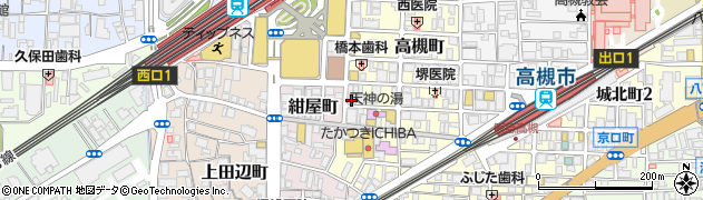 濃厚煮干とんこつラーメン 石田てっぺい 高槻駅前店周辺の地図