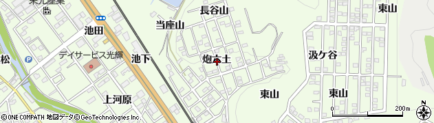 愛知県豊川市御油町炮六土周辺の地図