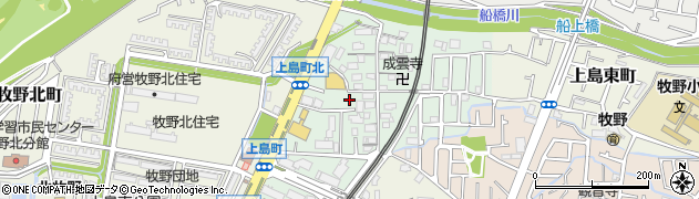 大阪府枚方市上島町周辺の地図