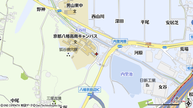 〒614-8236 京都府八幡市内里柿谷の地図