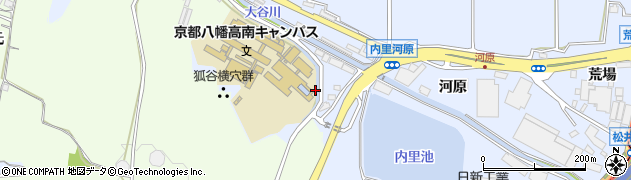 京都府八幡市内里柿谷周辺の地図
