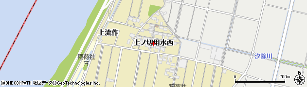 愛知県西尾市小栗町（上ノ切用水西）周辺の地図