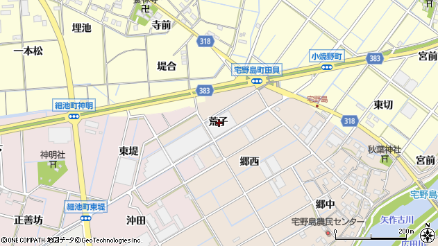 〒445-0042 愛知県西尾市宅野島町の地図