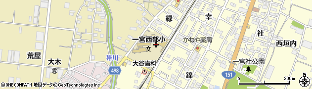 愛知県豊川市一宮町緑周辺の地図