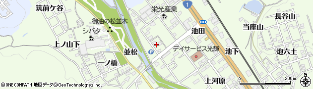 愛知県豊川市御油町（井ノ口）周辺の地図