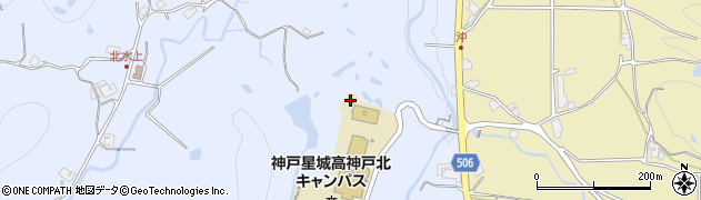 兵庫県三木市吉川町水上822周辺の地図