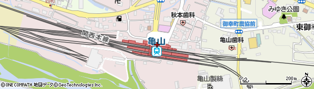 亀山駅周辺の地図