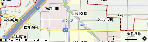 京都府京田辺市松井久保周辺の地図