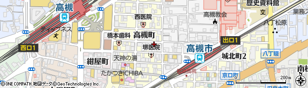 野乃鳥高槻町酒場周辺の地図