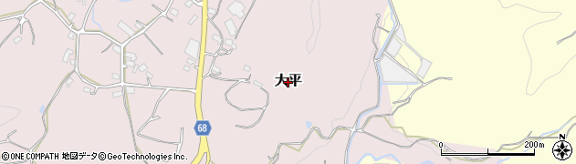 静岡県浜松市浜名区大平周辺の地図